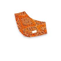 Bandana para pet laranja com estampa Fashion