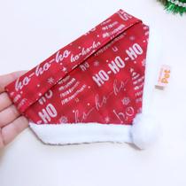 Bandana pet de Natal com pompom