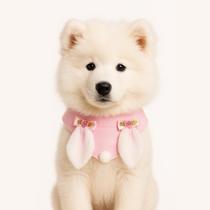 Bandana Pet Páscoa Rosa Cachorros Pelúcia Coelinha TAM XPP