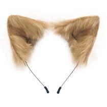 Bandana QinRuan Cat Fox, pele sintética, orelhas, Halloween, cosplay