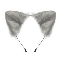 Bandana QinRuan Cat Fox, pele sintética, orelhas, Halloween, cosplay