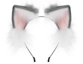 Bandana QinRuan Cat Fox, pele sintética, orelhas, Halloween, cosplay