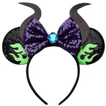 Bandana RAZKO Maleficent Minnie Ears Sequin Devil Horn Bandana RAZKO Maleficent Minnie Ears Sequin Devil Horn