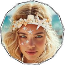 Bandana Seashell, coroas e tiaras de sereia para mulheres e meninas Bandana Seashell, coroas e tiaras de sereia para mulheres e meninas