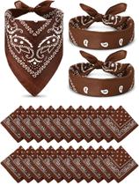 Bandana tipo unidade de 36 peças Paisley Brown para festa de Halloween Bandana tipo unidade de 36 peças Paisley Brown para festa de Halloween