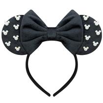 Bandana Turnerm Black Fuzzy Mouse Ears com laços para mulheres