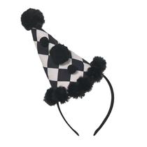 Bandana UniqKaliber Clown Hat Jester preta e branca para adulto Bandana UniqKaliber Clown Hat Jester preta e branca para adulto