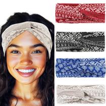 Bandana Urieo Boho Bandana Paisley Acessórios de cabelo femininos x4