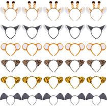 Bandanas Animal Safari Ears Kigeli para crianças, 30 unidades