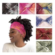 Bandanas Artilady Wide de 18 cm para mulheres Tie Dye, 6 peças