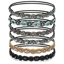 Bandanas Brynnl Elastic Strass para mulheres, pacote com 6 Bandanas Brynnl Elastic Strass para mulheres, pacote com 6