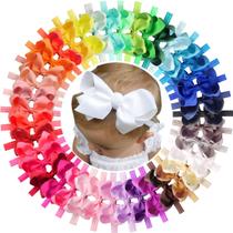 Bandanas CÉLLOT Baby Girls Grosgrain Ribbon 4.5 Laços de cabelo x40