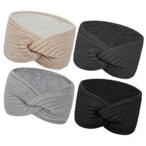 Bandanas Chalier Warm Winter Cable Crochet Turbant Women
