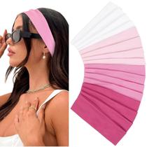 Bandanas de cabelo elásticas rosa Huachi para mulheres, pacote com 16 Bandanas de cabelo elásticas rosa Huachi para mulheres, pacote com 16