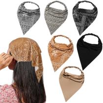 Bandanas de cabelo, faixa de cabeça Vercret Classic Floral para mulheres x6 Bandanas de cabelo, faixa de cabeça Vercret Classic Floral para mulheres x6