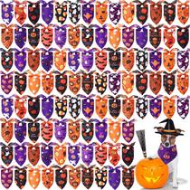 Bandanas de Halloween para cães Abbylike 100 unidades de abóbora para cães Bandanas de Halloween para cães Abbylike 100 unidades de abóbora para cães