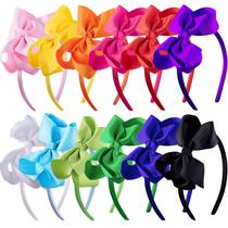 Bandanas de laço para meninas SIQUK Boutique Grosgrain Ribbon x12