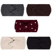 Bandanas de malha de inverno Whaline Chunky Knit Conjunto 5 Bandanas de malha de inverno Whaline Chunky Knit Conjunto 5