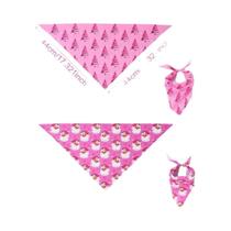Bandanas De Natal Para Cães 2 Peças: Lenços Triangulares Com Estampa De Árvore De Natal E Papai Noel Bandanas De Natal Para Cães 2 Peças: Lenços Triangulares Com Estampa De Árvore De Natal E Papai Noel