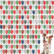 Bandanas de Natal para cães Abbylike 200 peças de poliéster 65x45 cm Bandanas de Natal para cães Abbylike 200 peças de poliéster 65x45 cm