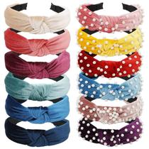 Bandanas de pérolas VELSCRUN Tiaras de pérolas com miçangas para mulheres Bandanas de pérolas VELSCRUN Tiaras de pérolas com miçangas para mulheres