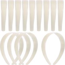 Bandanas de plástico HESTYA DIY Plain Blank Sem dentes 2,5 cm, 20 unidades