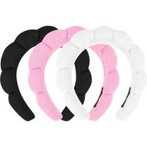 Bandanas de spa ACO-UINT Terry Cloth Puffy Hair Bands, pacote com 3