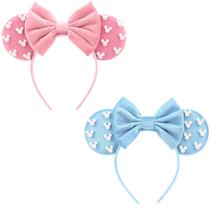 Bandanas DRESHOW Mouse Ears para mulheres e meninas, faixas de cabelo de pérolas