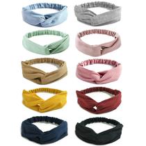 Bandanas DRESHOW para mulheres Criss Cross Vintage, pacote com 10