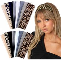 Bandanas femininas antiderrapantes Huachi, pacote com 16 estampas de chita Bandanas femininas antiderrapantes Huachi, pacote com 16 estampas de chita