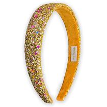 Bandanas FROG SAC Glitter para meninas, acessório de cabelo dourado