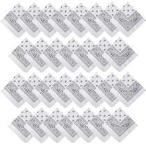 Bandanas Handepo 30 Unidades Estampa Paisley Branca 54x54 cm Bandanas Handepo 30 Unidades Estampa Paisley Branca 54x54 cm