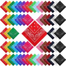 Bandanas Handepo Pacote com 100 Unidades Multicoloridas Estampa Paisley 54x54 cm Bandanas Handepo Pacote com 100 Unidades Multicoloridas Estampa Paisley 54x54 cm