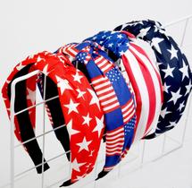Bandanas Huachi, bandeira americana, 4 de julho, femininas, vermelhas, brancas, azuis