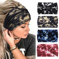 Bandanas Huachi Tie Dye Wide para mulheres (pacote com 4) Bandanas Huachi Tie Dye Wide para mulheres (pacote com 4)