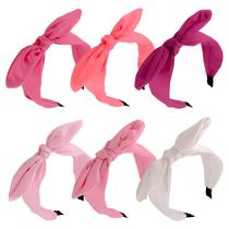 Bandanas Jaciya Knotted Bow Pink para mulheres e meninas x6