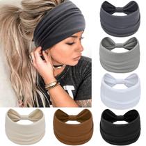 Bandanas largas Awumbuk para mulheres, turbante atado, pacote com 6 Bandanas largas Awumbuk para mulheres, turbante atado, pacote com 6