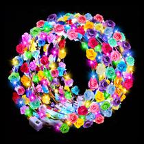 Bandanas LED Flower Crowns HONLYNE 24 unidades para mulheres e meninas Bandanas LED Flower Crowns HONLYNE 24 unidades para mulheres e meninas