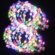 Bandanas LED Flower Crowns QSjqllo, 20 unidades para mulheres Bandanas LED Flower Crowns QSjqllo, 20 unidades para mulheres