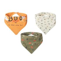 Bandanas Little Dimsum para bebês de Halloween, pacote com 3 pacotes de algodão