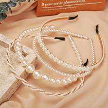 Bandanas modernas BEAYFILY Pearls White para mulheres e meninas x4 Bandanas modernas BEAYFILY Pearls White para mulheres e meninas x4