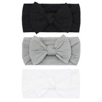Bandanas para Bebê com Laços - 3 Unidades de Nylon