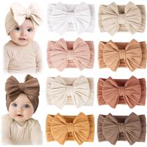 Bandanas para bebês Prohouse, pacote com 8 faixas de cabelo macias em nylon
