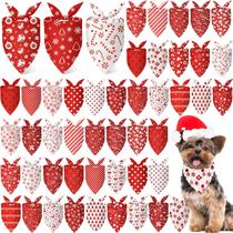 Bandanas para cães Abbylike Christmas vermelhas brancas 50 unidades 50x35 cm Bandanas para cães Abbylike Christmas vermelhas brancas 50 unidades 50x35 cm