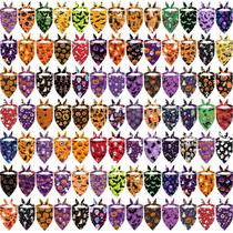 Bandanas para cães XPUDAC Halloween 100 peças laváveis para cães Bandanas para cães XPUDAC Halloween 100 peças laváveis para cães