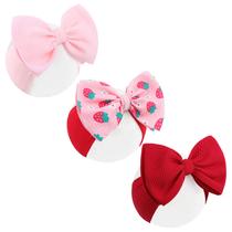 Bandanas para meninas Lanmerry, 3 peças, laços rosa de 15 cm Bandanas para meninas Lanmerry, 3 peças, laços rosa de 15 cm