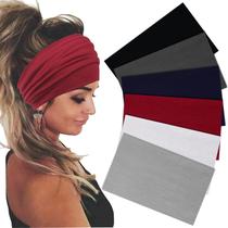 Bandanas Sefiinh Wide para mulheres, pacote com 6 elásticas variadas Bandanas Sefiinh Wide para mulheres, pacote com 6 elásticas variadas