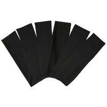 Bandanas TERSE Black para cabelos curtos femininos, pacote com 6