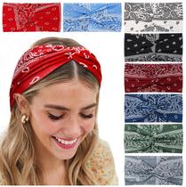 Bandanas Tobeffect Boho Fashion Women, elásticas antiderrapantes x8