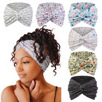 Bandanas Turbante Tobeffect extra largas de 18 cm para mulheres, pacote com 6